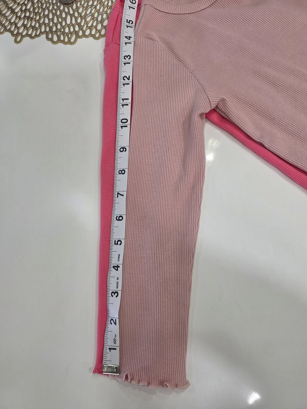 GAP Girls' Ribbed Long-Sleeve Tops - Pink & Dusty Rose